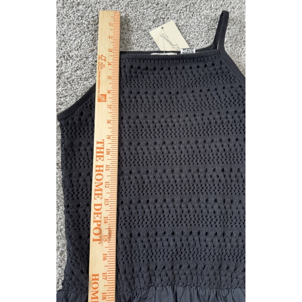 NEW Universal Thread Black Spaghetti Strap Crochet Top Maxi Dress Womens XS - Picture 8 of 9